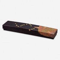 A Japanese lacquer poetry slip box 20th century