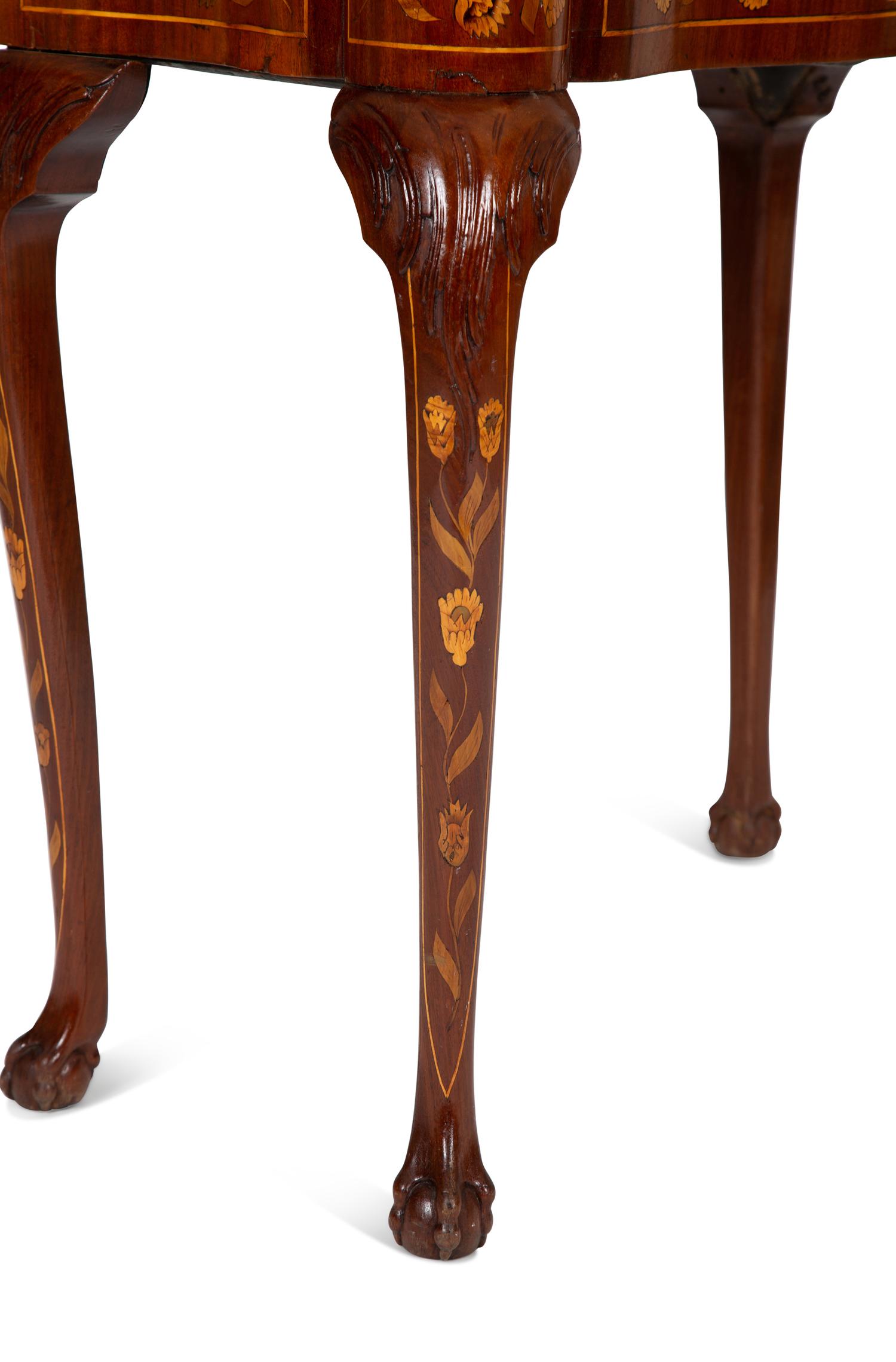A Dutch Marquetry Flip-Top Table