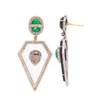 MULTIGEM AND DIAMOND EARRINGS