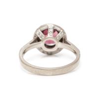 PINK TOURMALINE AND WHITE GOLD RING