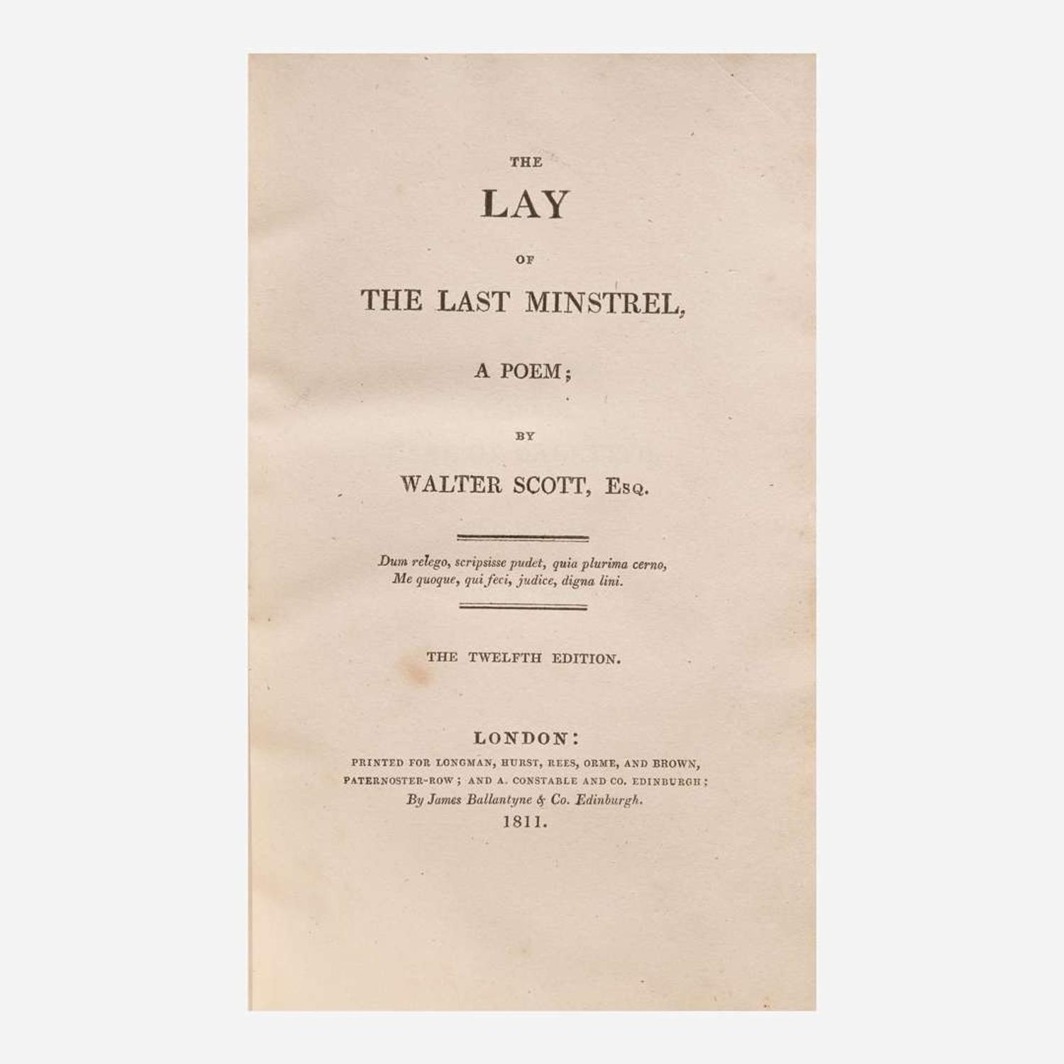 [Fore-Edge Painting] Scott, Walter The Lay of the Last Minstrel, a Poem
