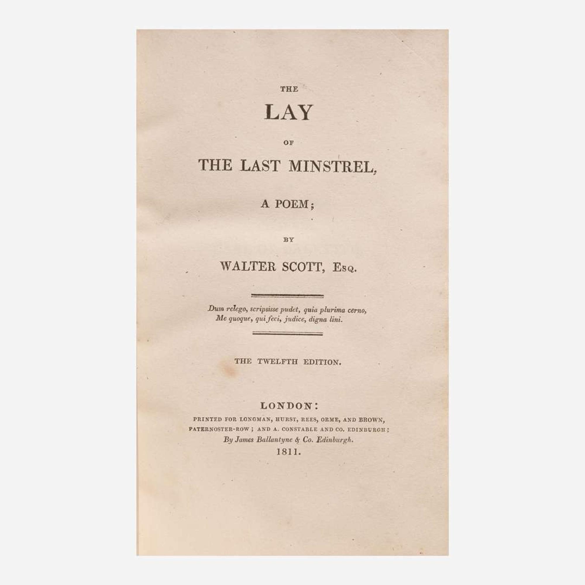 [Fore-Edge Painting] Scott, Walter The Lay of the Last Minstrel, a Poem