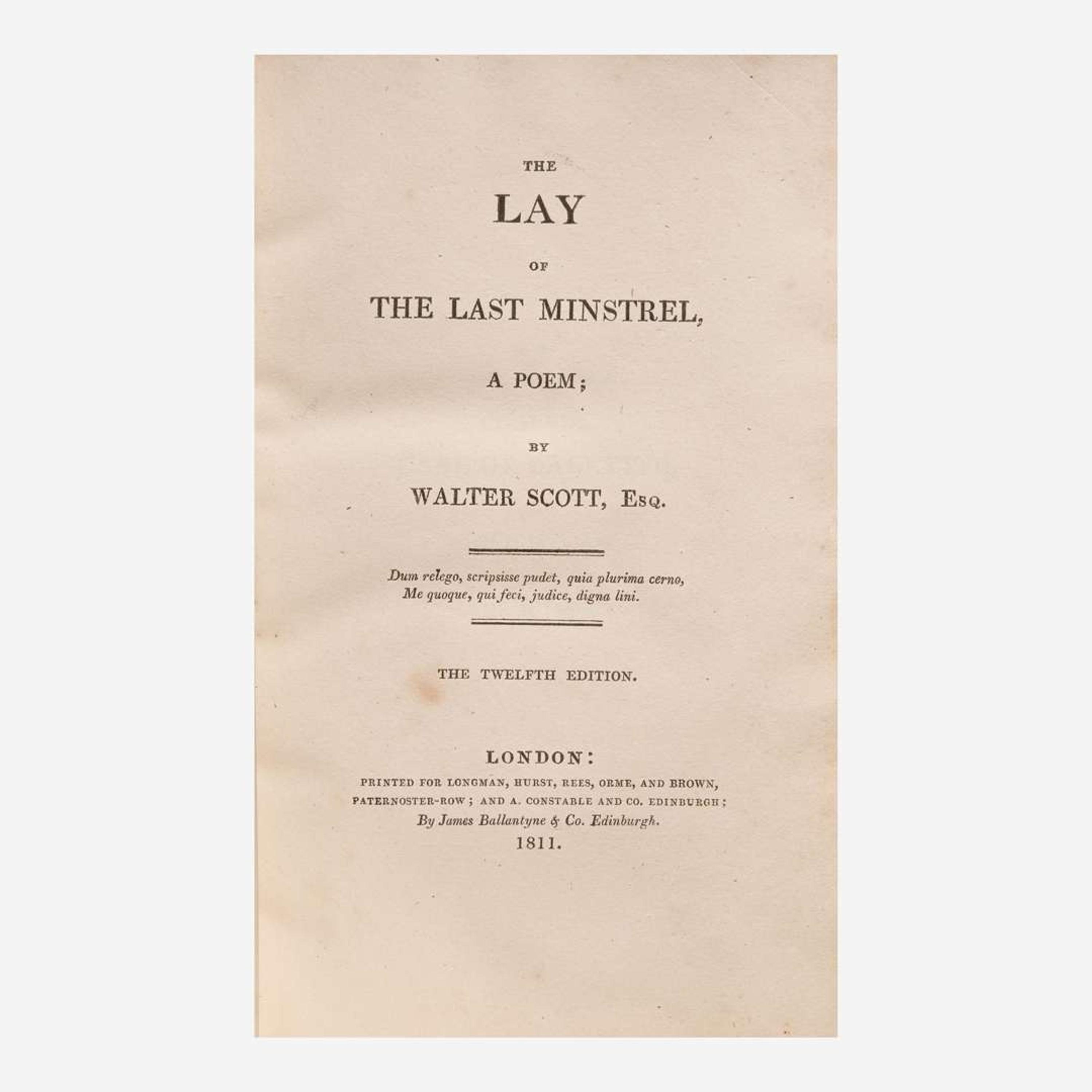 [Fore-Edge Painting] Scott, Walter The Lay of the Last Minstrel, a Poem