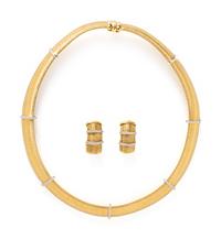 ROBERTO COIN, YELLOW GOLD AND DIAMOND SUITE