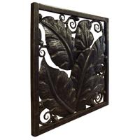 A Wrought Iron Decorative Grill 18" W x 1" D x 18" H — France, Circa 1930
