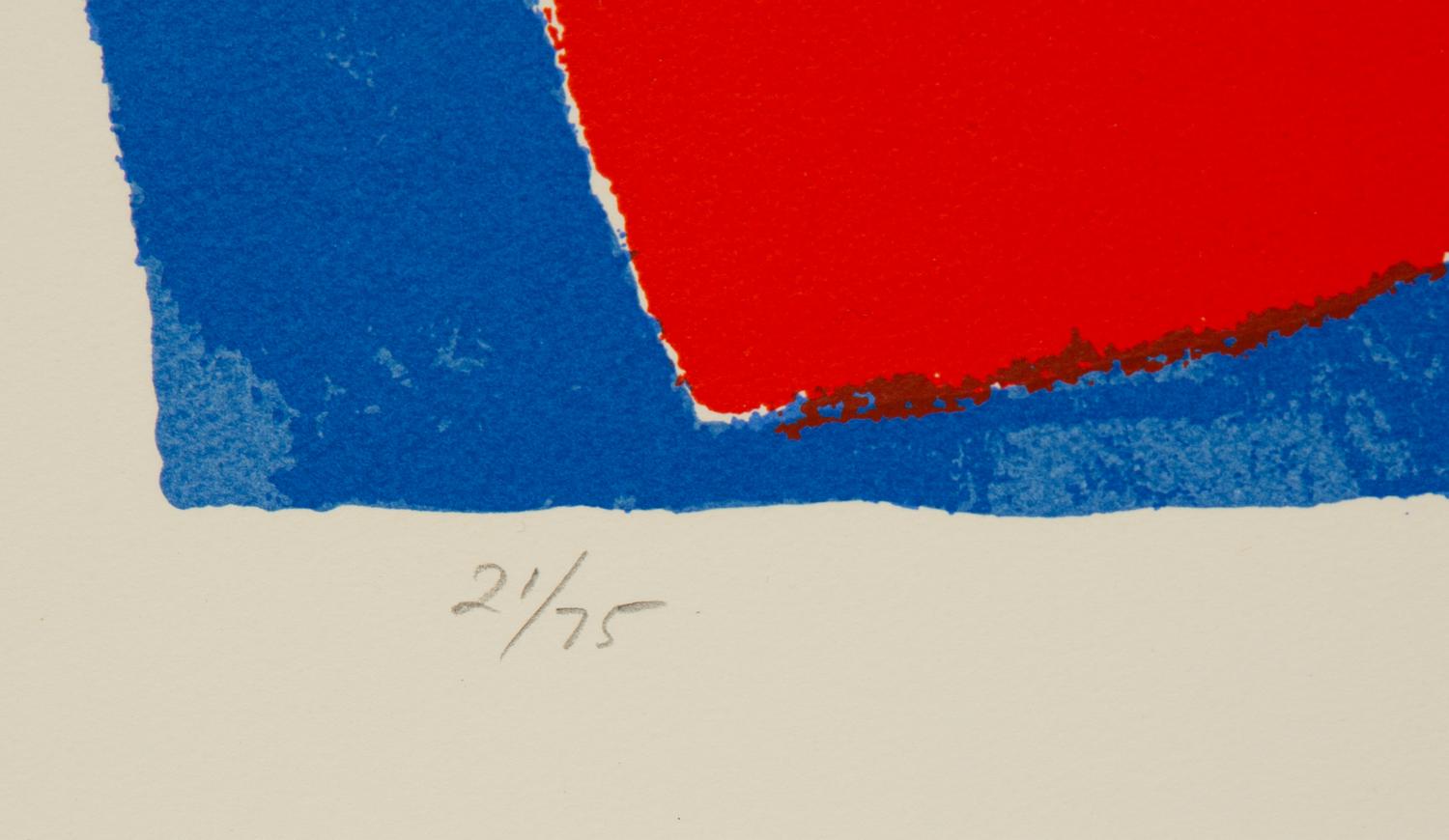 Black and Red on Blue