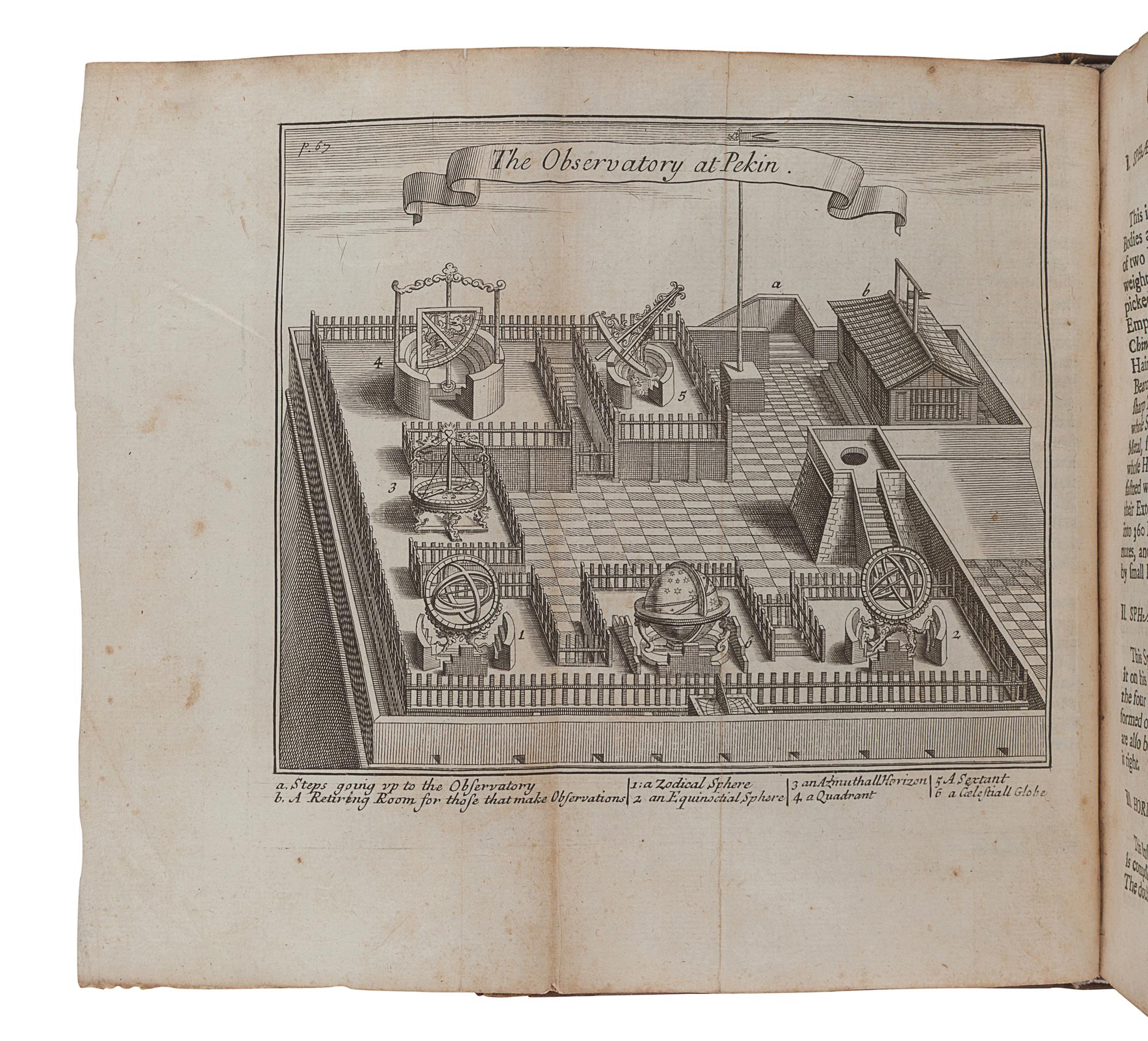 LE COMTE, Louis Daniel (1655-1728). Memoirs and Observations Topographical, Physical, Mathematical, Mechanical, Natural, Civil and Ecclesiastical. Made in a Late Journey Through the Empire of China. London: Printed for Benj. Tooke and Sam Buckley, 1697.
