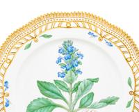 A Set of Thirteen Royal Copenhagen Flora Danica Porcelain Dinner Plates