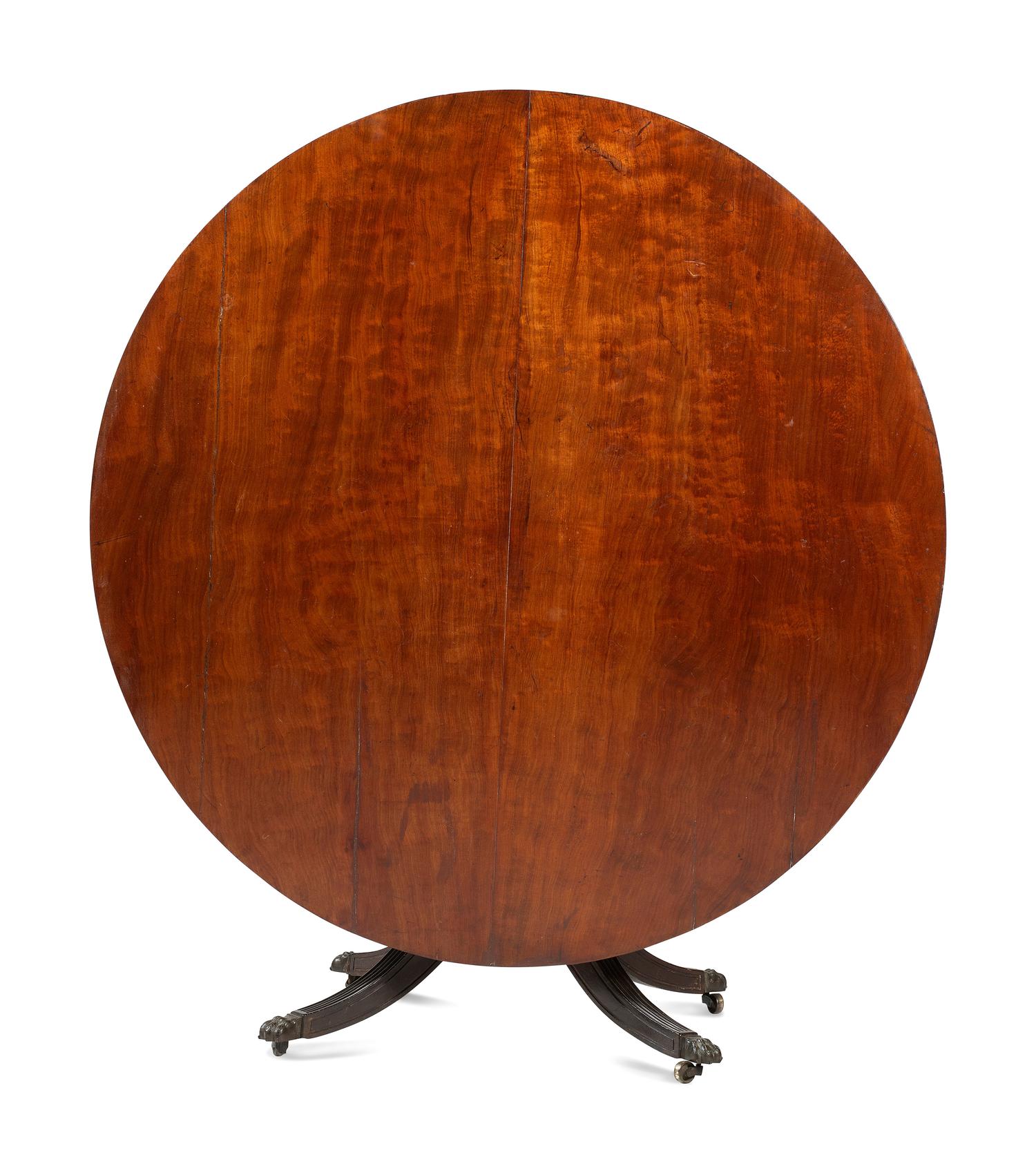 A Regency Mahogany Tilt-Top Breakfast Table
