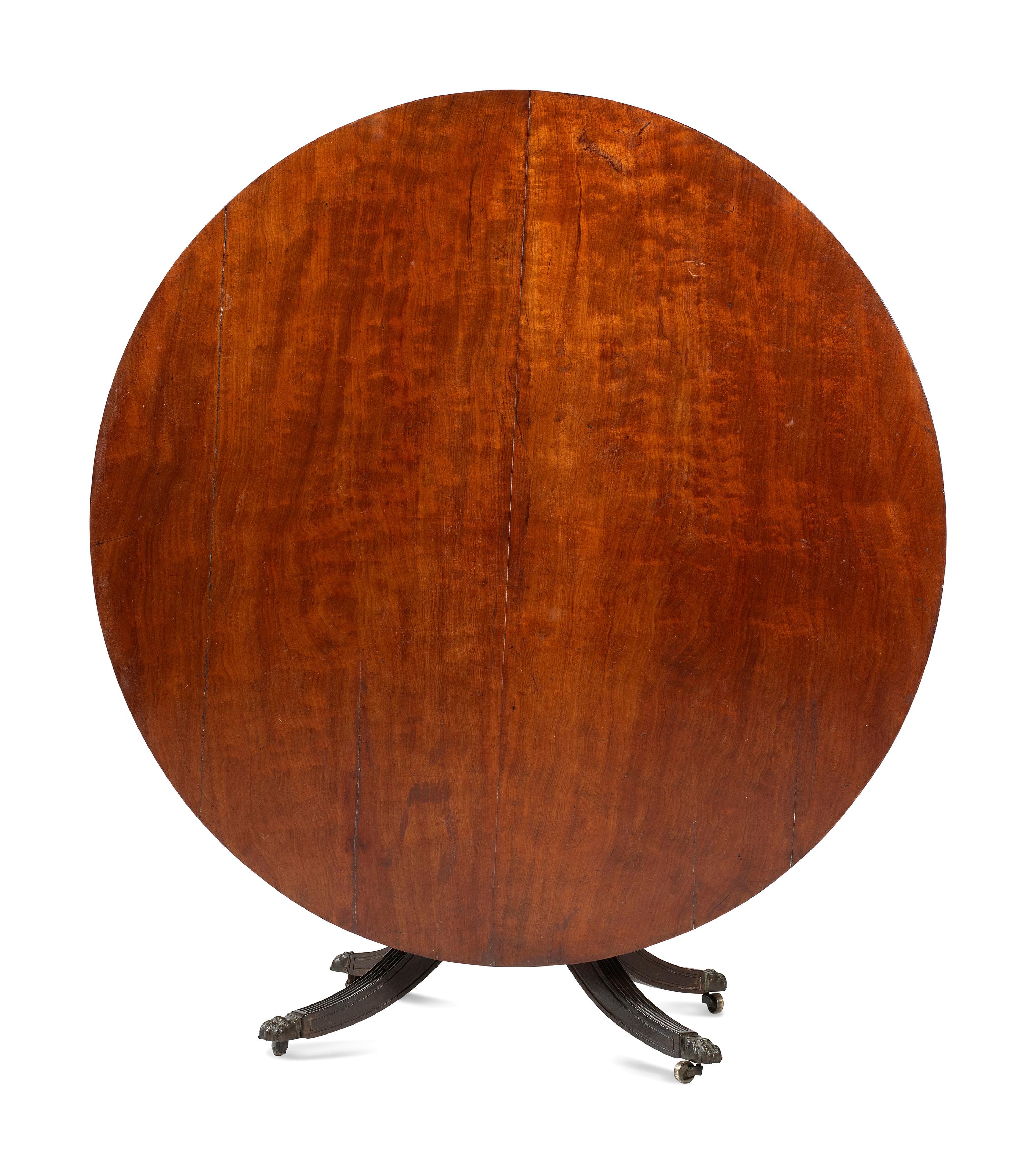 A Regency Mahogany Tilt-Top Breakfast Table
