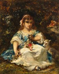 Narcisse Virgile Diaz de la Peña, (French, 1807-1876), In the Garden, 1866