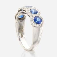 A sapphire, diamond, and platinum ring, JB Star