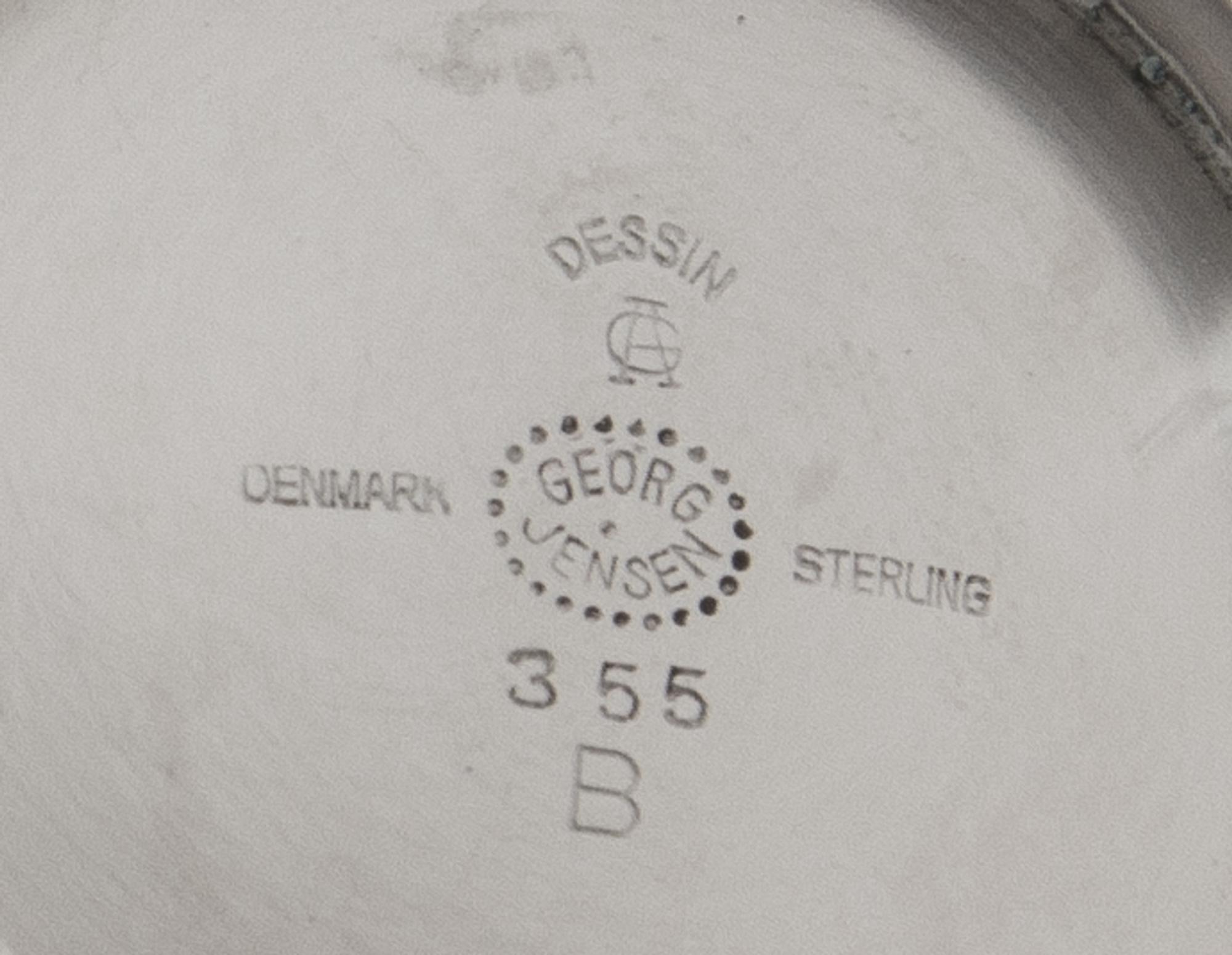 A Set of Twelve Danish Silver Butter Pats, Gundorph Albertus for Georg Jensen Silversmithy, Copenhagen, 20th Century, pattern 355B, wit