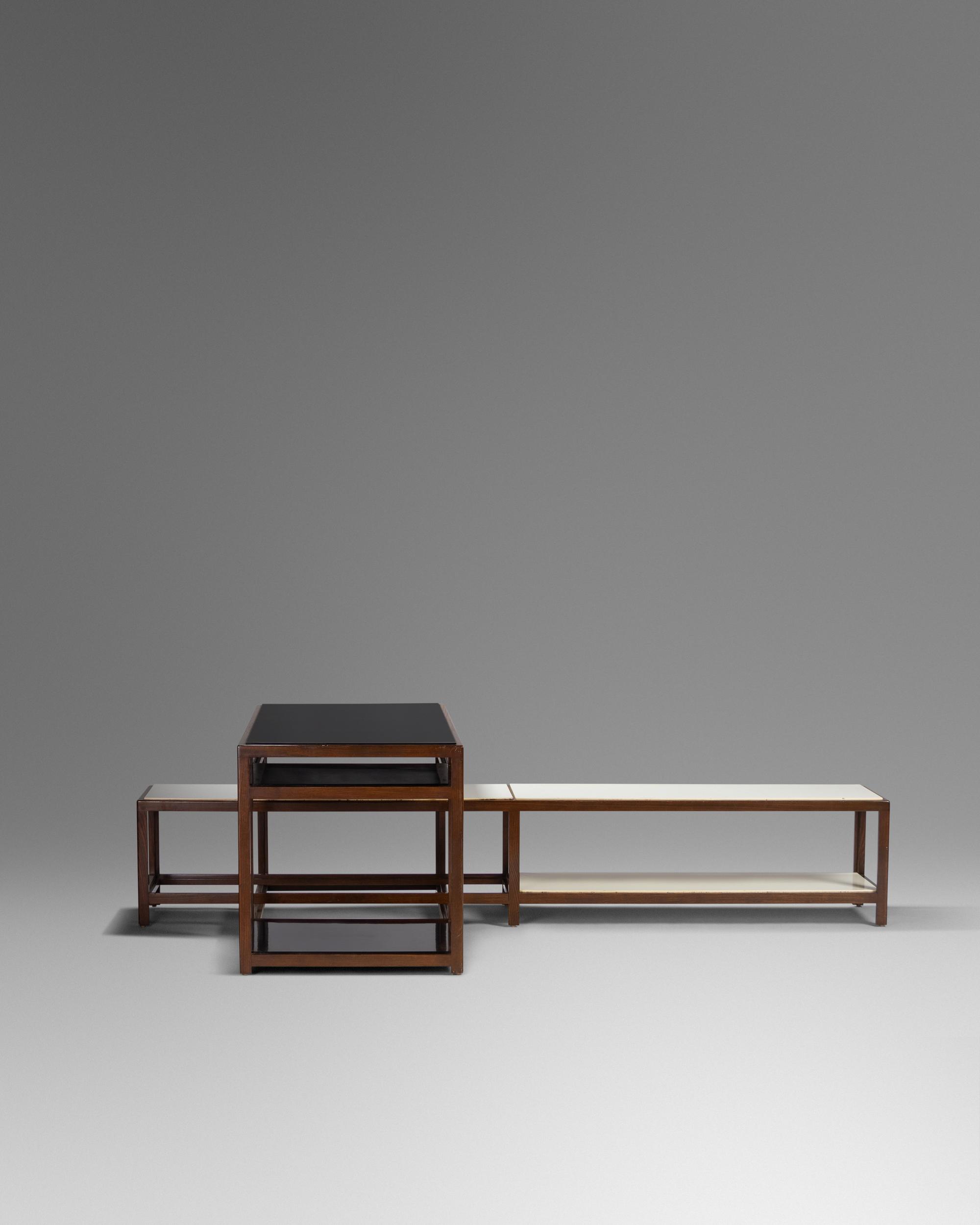 Two Interlocking Tables, model 5402-5403, Dunbar, USA