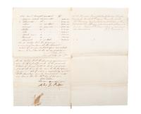 [SLAVERY & ABOLITION]. A group of 9 documents related to the enslavement of individuals in Bourbon County, Kentucky, incl. estate appraisement of a horse breeder who enslaved six people.