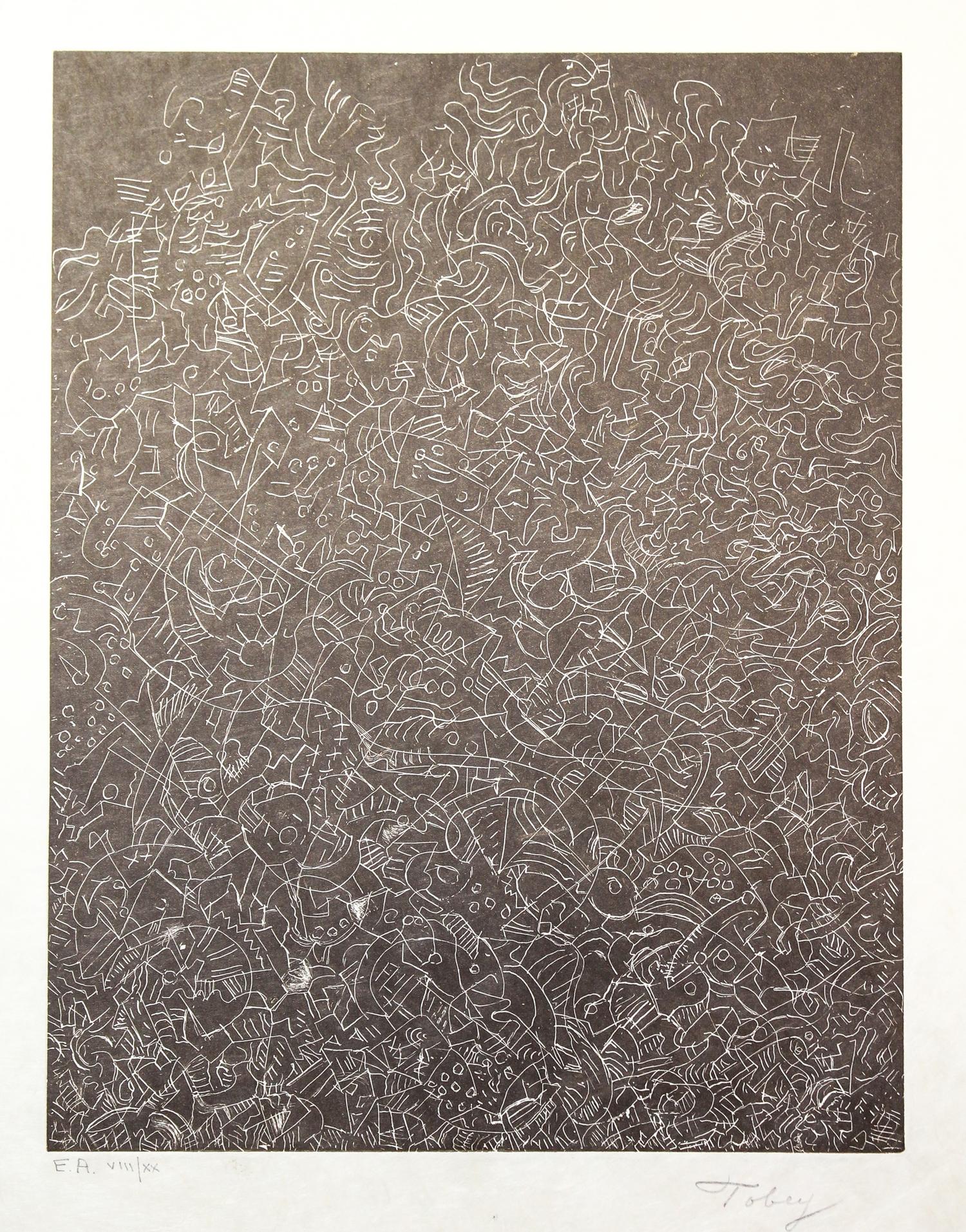 Mark Tobey, (American, 1890-1976), Psaltery, 1st Form and Psaltery, 2nd Form, 1974