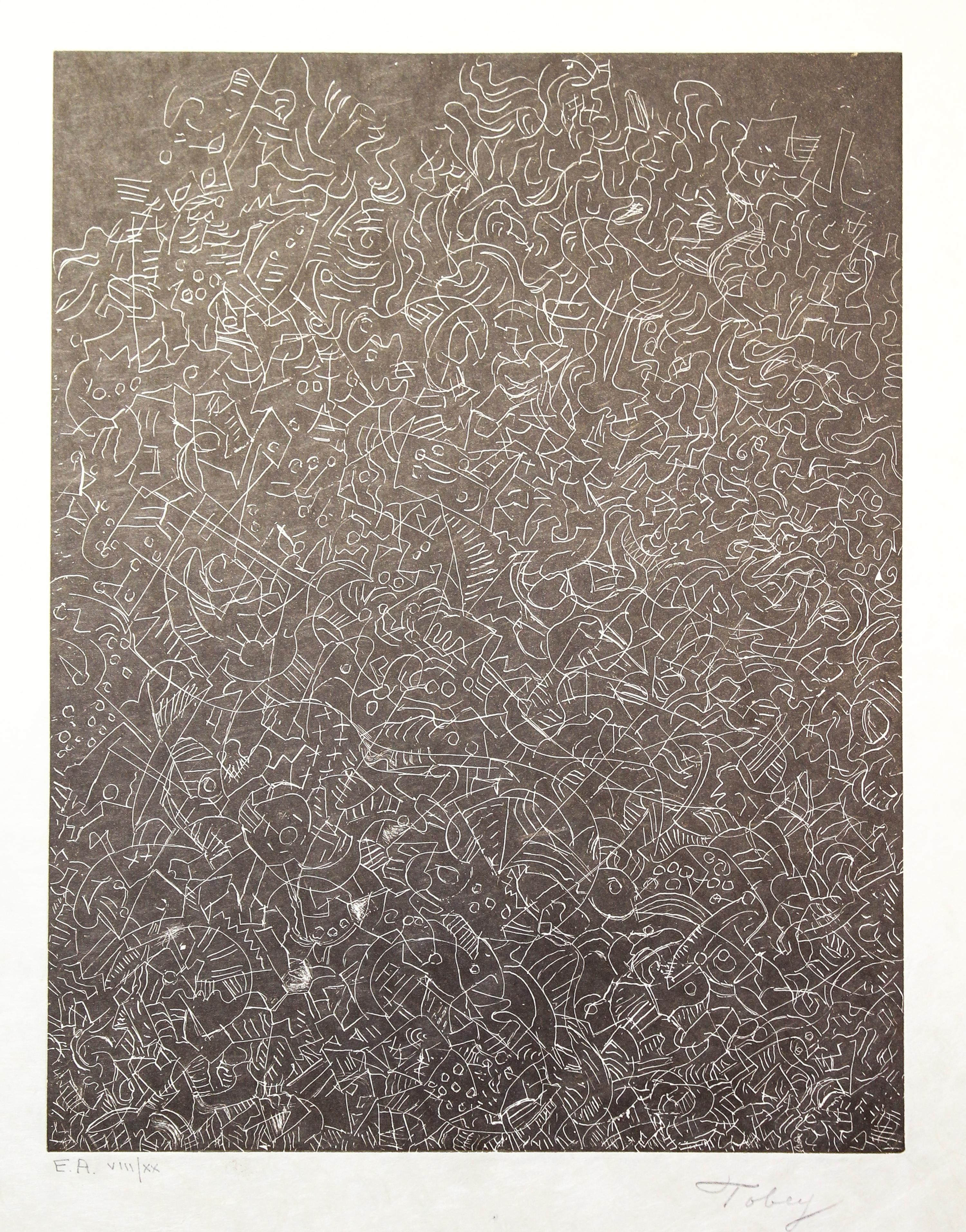 Mark Tobey, (American, 1890-1976), Psaltery, 1st Form and Psaltery, 2nd Form, 1974