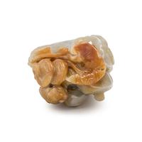 A Carved Jadeite Pendant