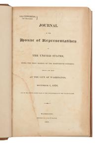 [Americana] Journal of the House of Representatives of the United States, being the first session of the Eighteenth Congress...December 1, 1823...