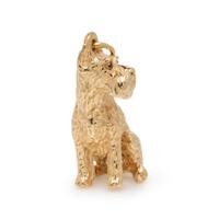 YELLOW GOLD SCHNAUZER DOG CHARM
