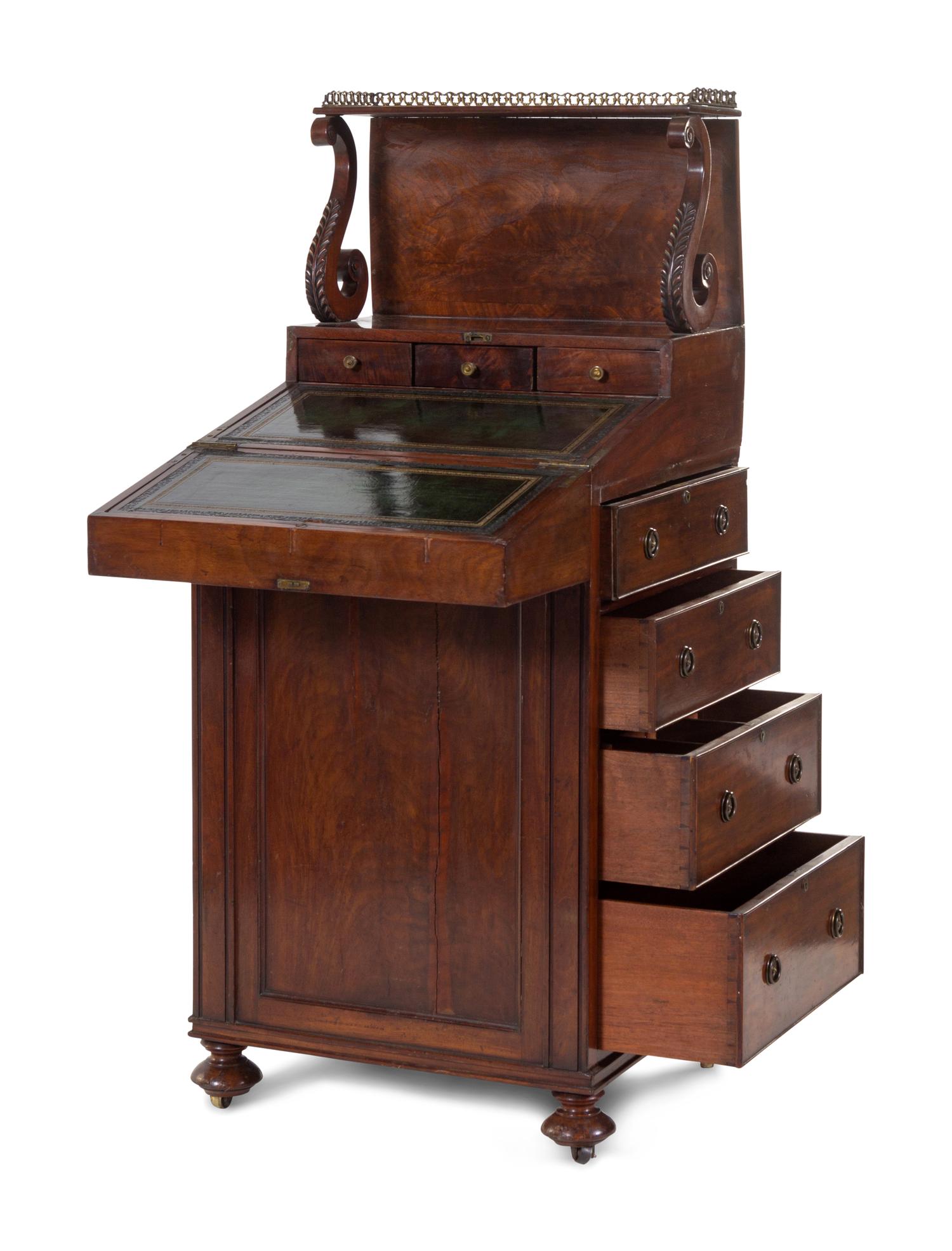 A Regency Mahogany Davenport Desk