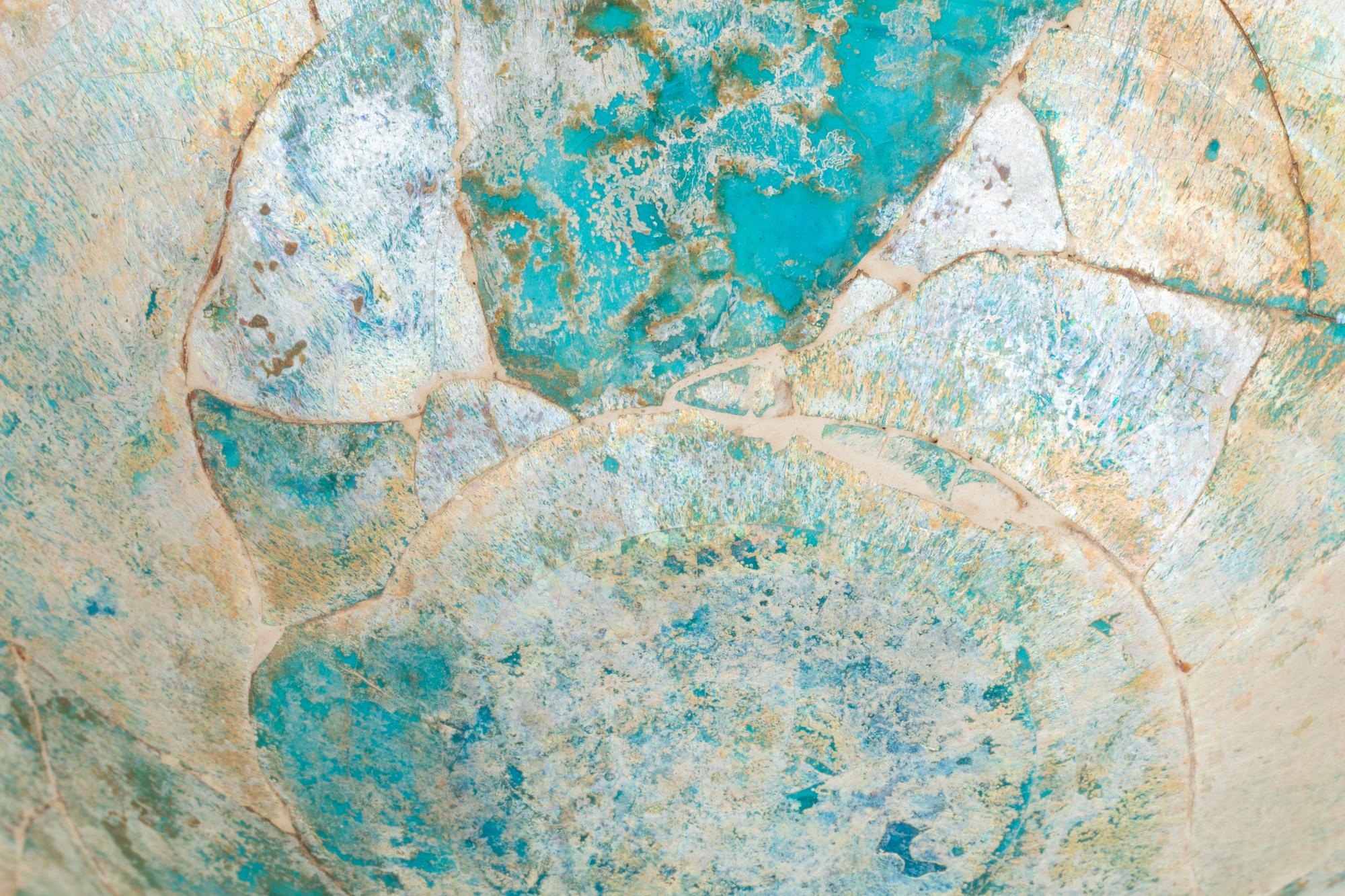 Six Middle Eastern Iridescent Glazed Pottery Articles