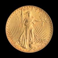A United States 1910-S St. Gaudens $20 Gold Coin