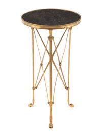 A Neoclassical Bronze Marble Top Side Table
