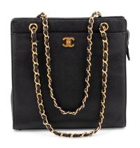 Chanel Black Square Handbag with Mademoiselle Handles, 1997-99