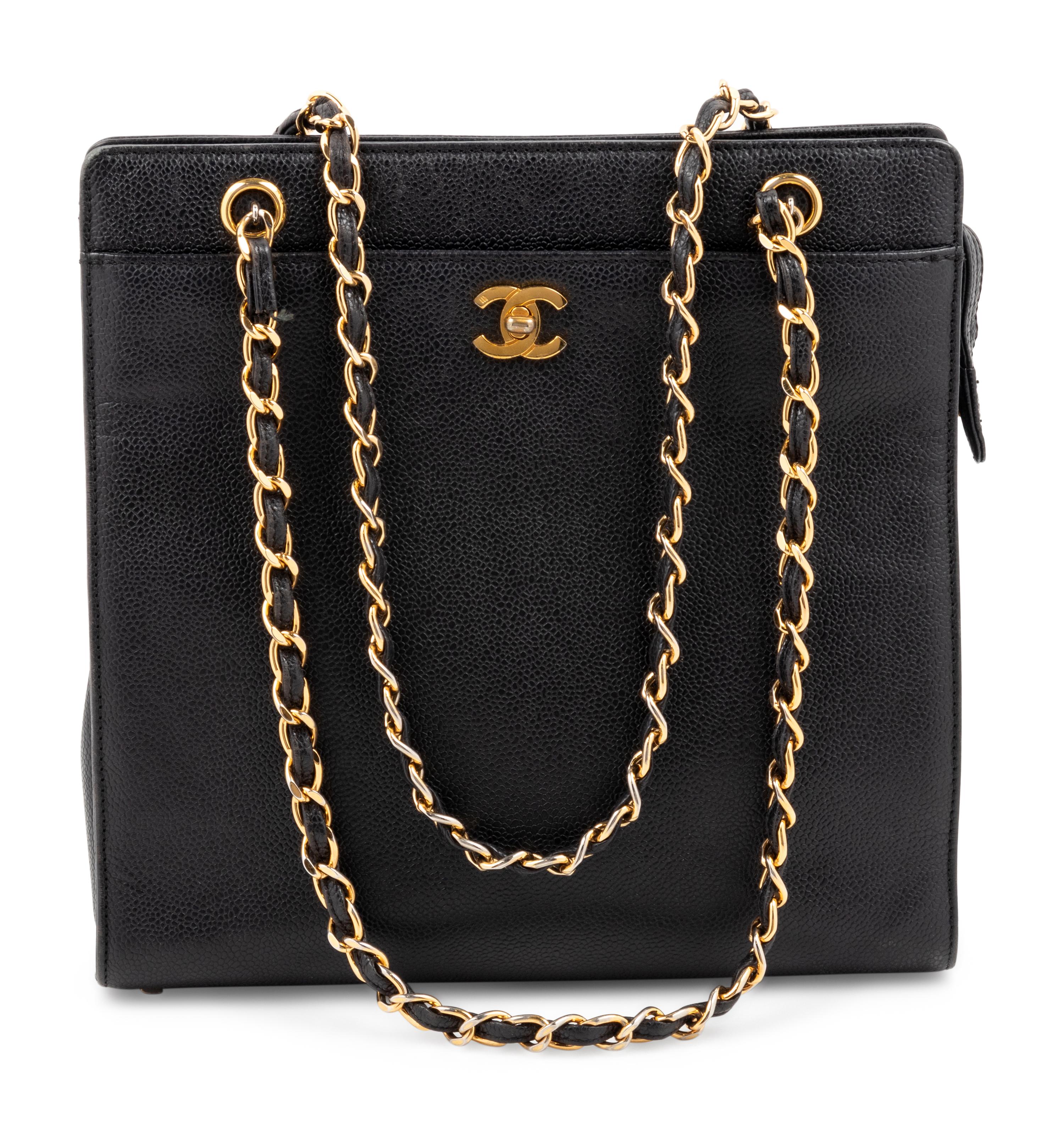 Chanel Black Square Handbag with Mademoiselle Handles, 1997-99
