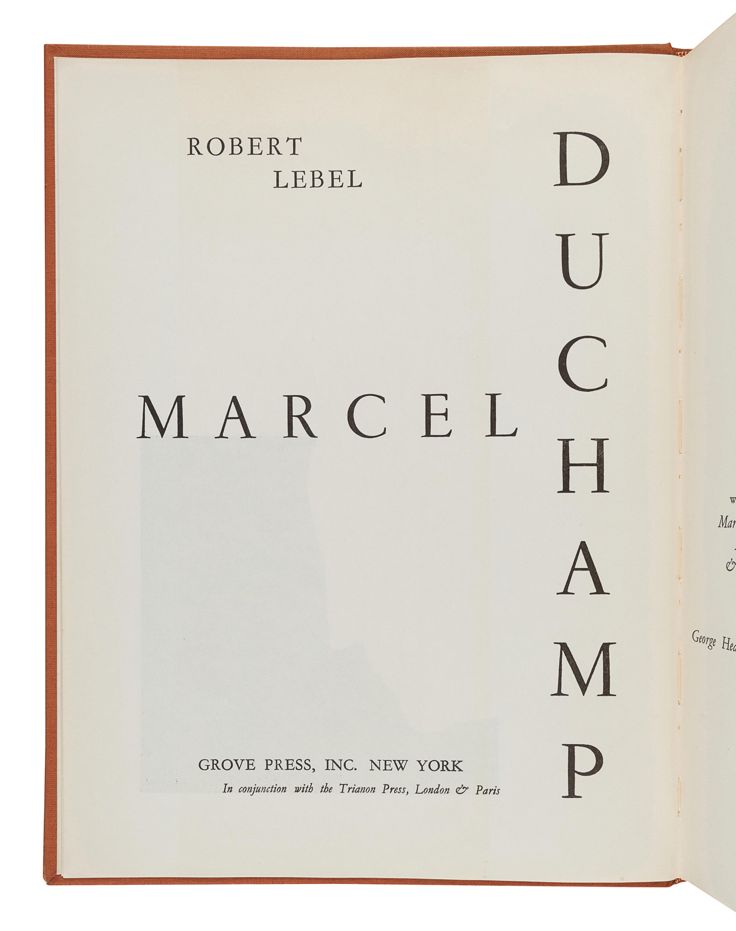 DUCHAMP, Marcel (1887-1968)]. LEBEL, Robert. Marcel | Freeman's