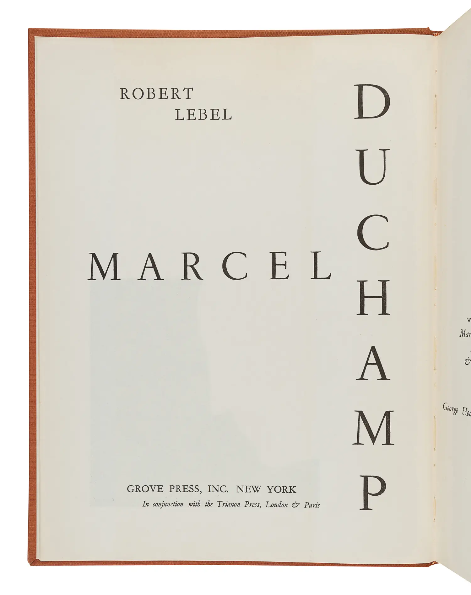 DUCHAMP, Marcel (1887-1968)]. LEBEL, Robert. Marcel | Freeman's