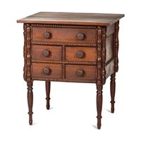 An Unusual Indiana Walnut Five-Drawer Stand