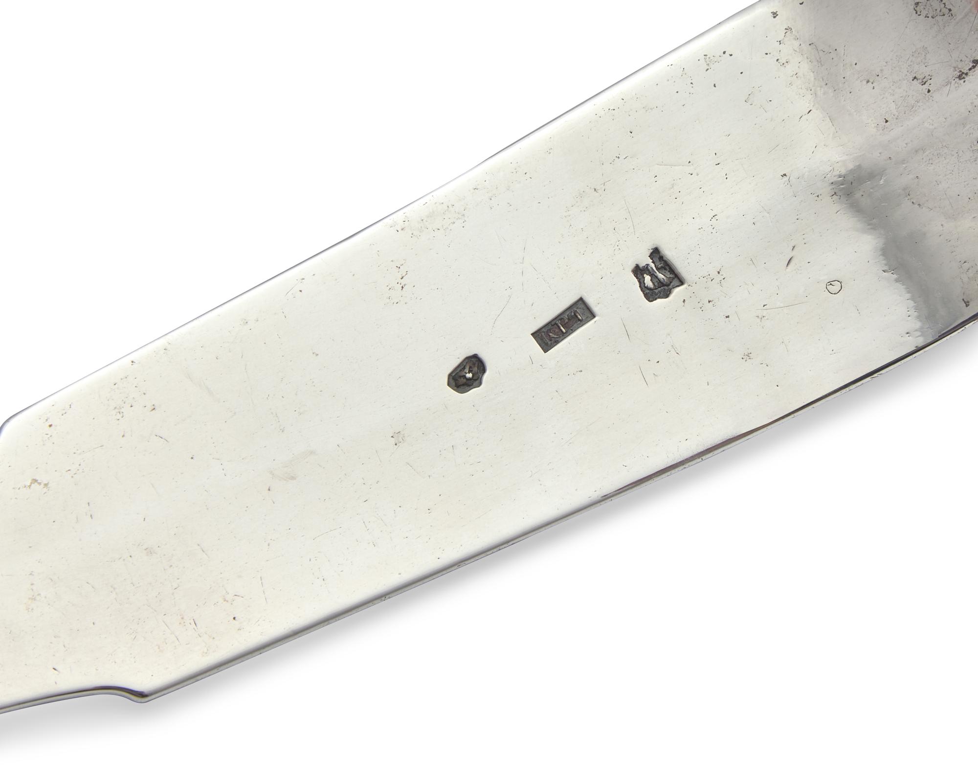 A Federal Silver Fiddle-Back Punch Ladle Associated with Eliza Gracie (1790-1825), By John and Peter Targee (active 1809-1814), New York, NY, Circa 1810