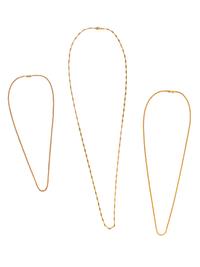 COLLECTION OF YELLOW GOLD NECKLACES