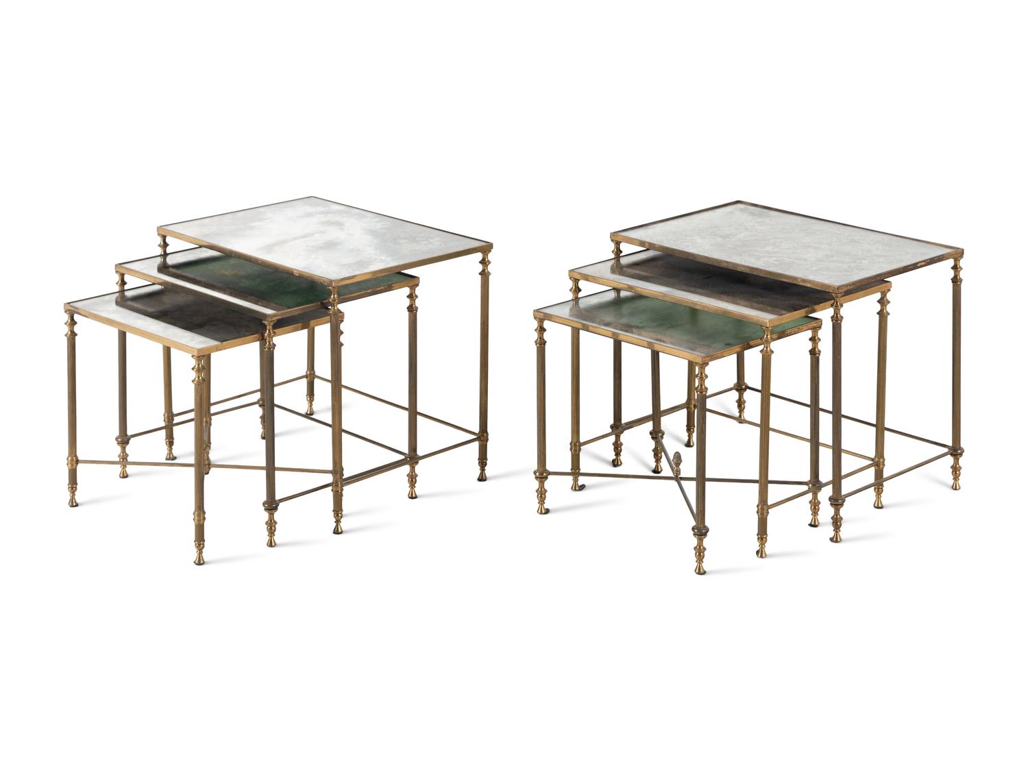 Two Sets of French Nesting Tables