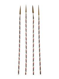 Four French Painted Javelins with Brass Blades