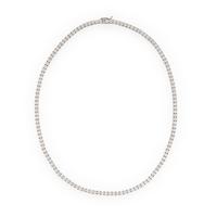 Diamond and White Gold Line Necklace