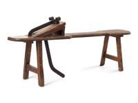 An American Iron Mounted Work Bench