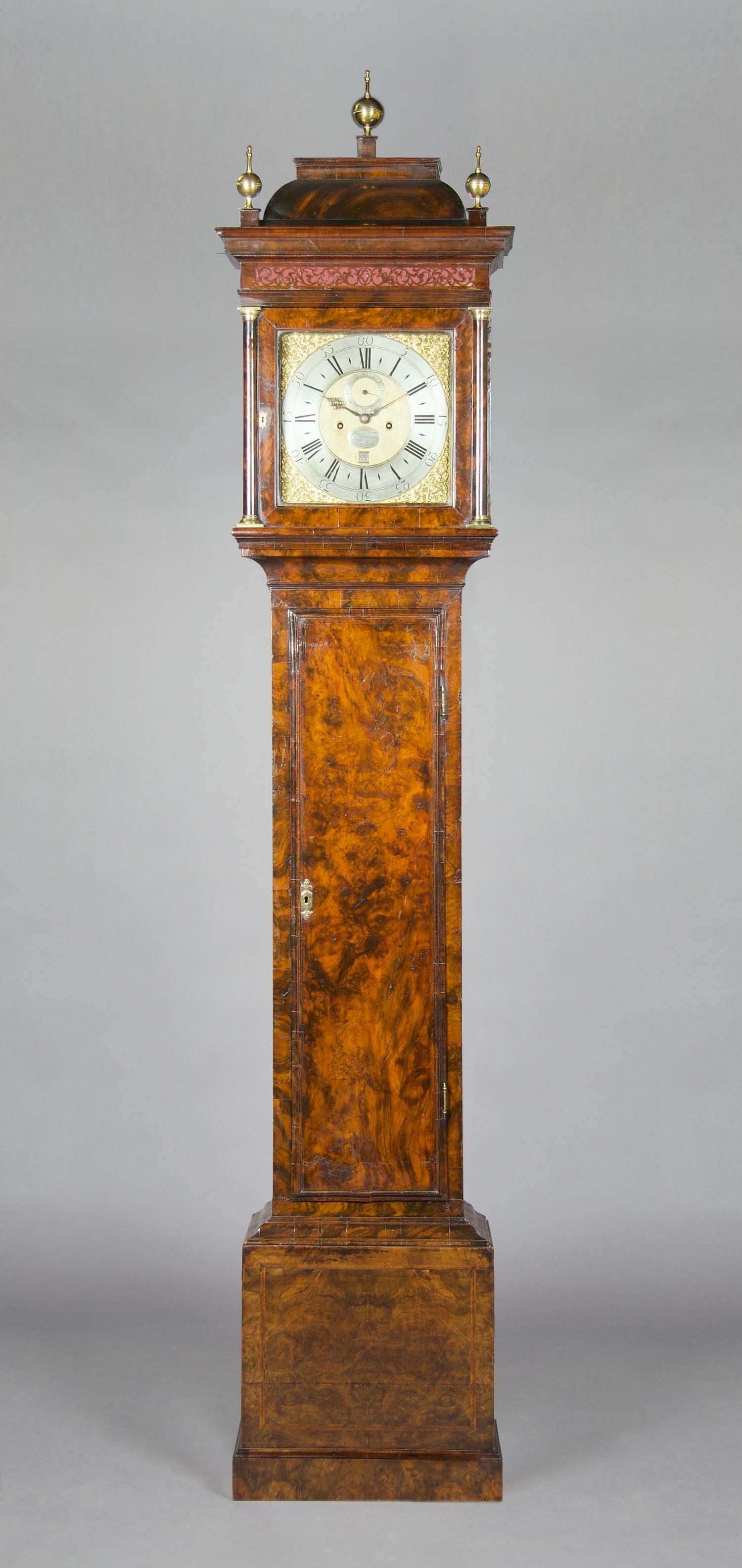 A George II Walnut Tall Case Clock, William Graham, Height 95 inches.