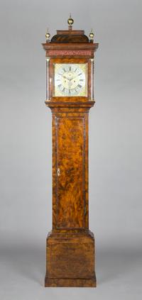 A George II Walnut Tall Case Clock, William Graham, Height 95 inches.