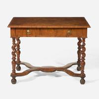 A William & Mary oyster-veneered walnut side table circa 1700