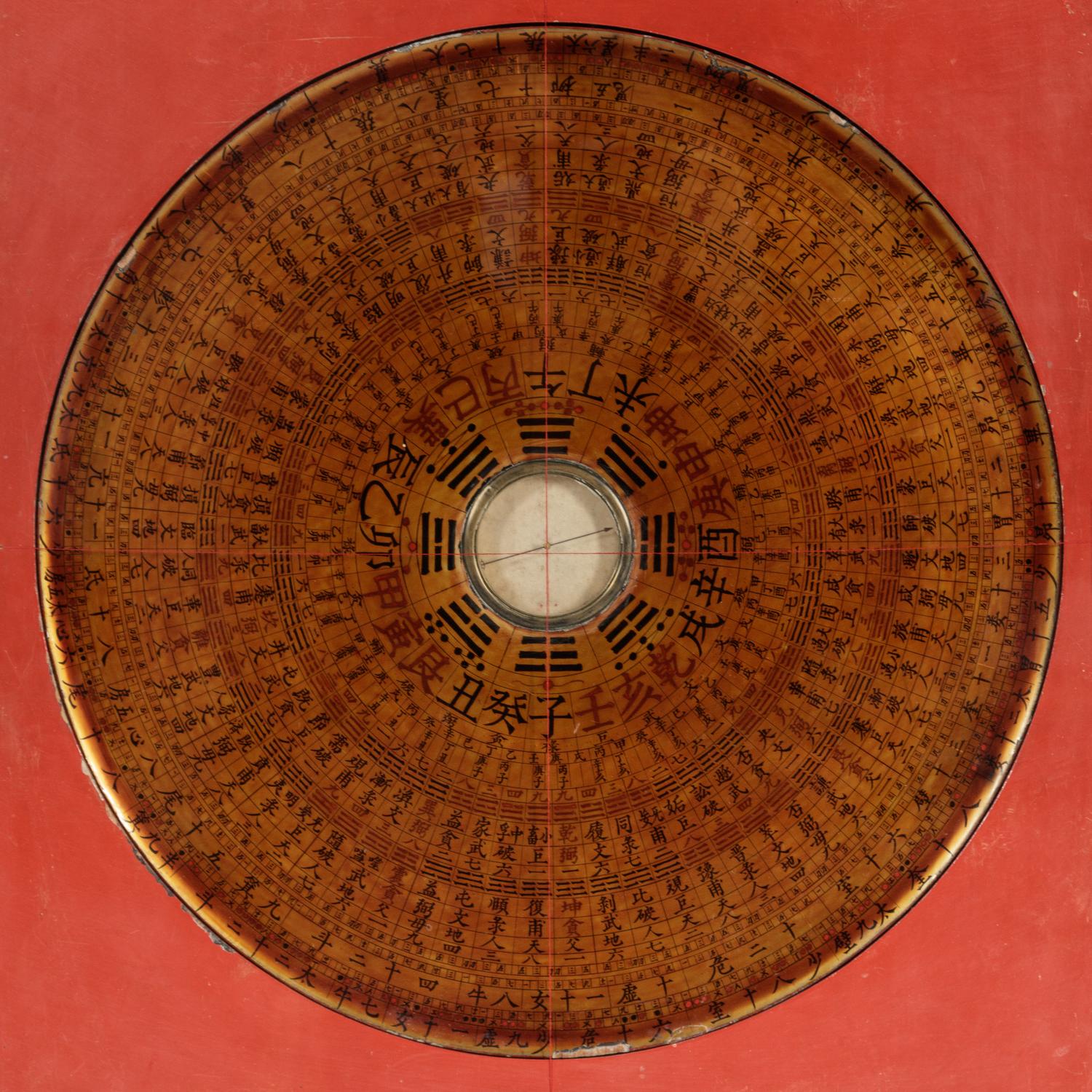 A Chinese Luopan in an Acrylic Frame