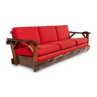 A Burlwood Sofa in the Style of Thomas Molesworth