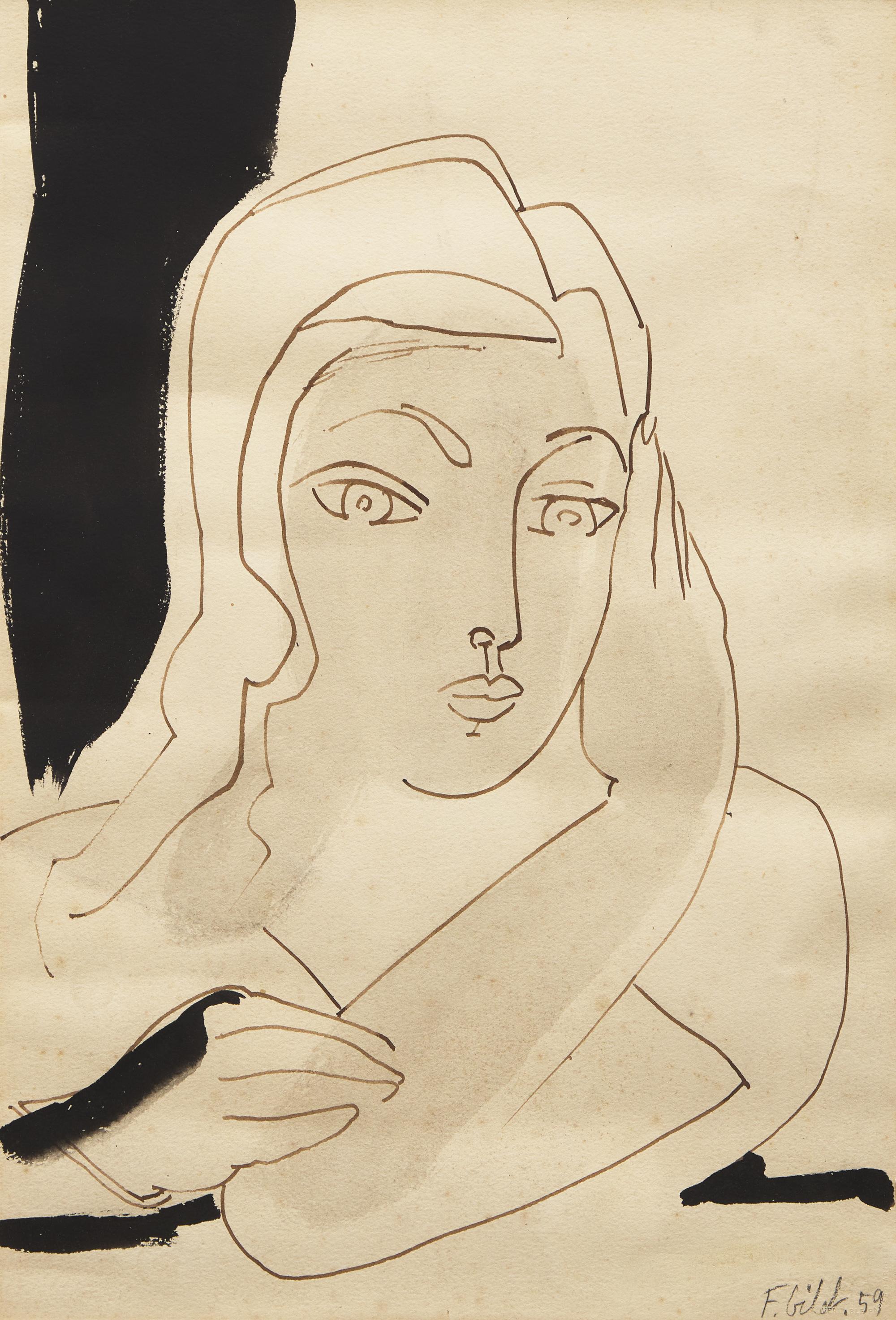 Jeune Fille Pensive , 1959