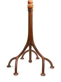 A Leaded Glass and Patinated Metal Dragonfly Table Lamp