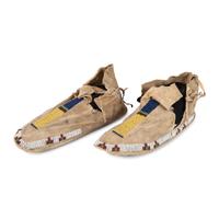 Sioux Beaded Hide Moccasins