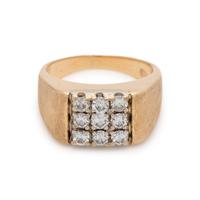 YELLOW GOLD AND DIAMOND RING