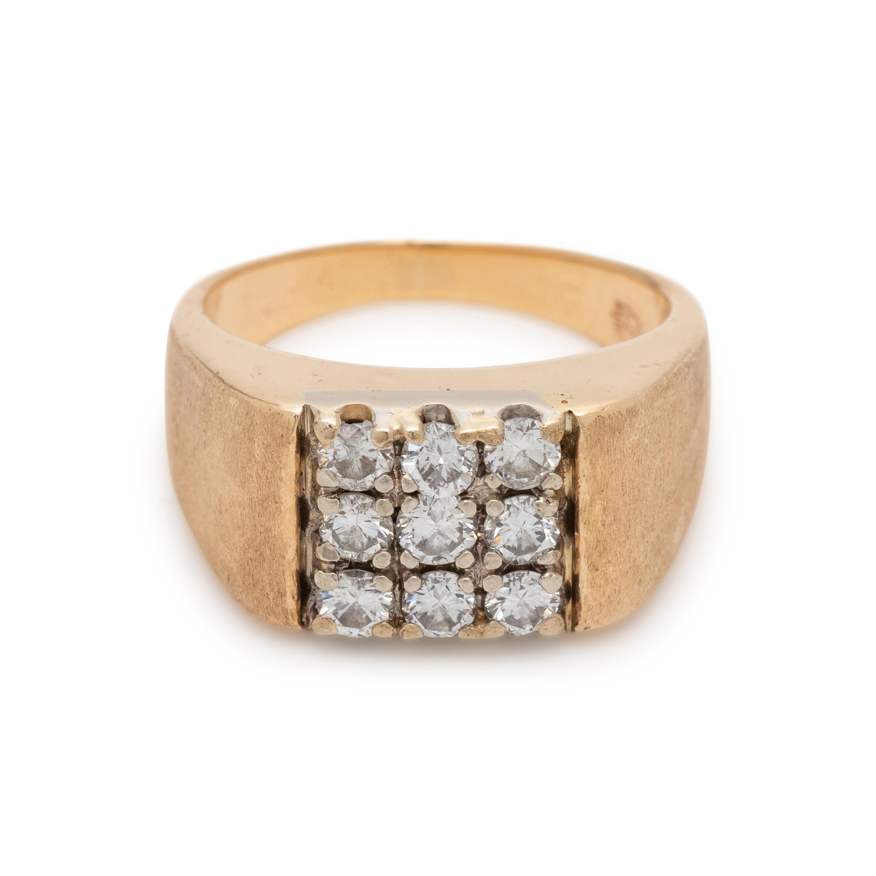 YELLOW GOLD AND DIAMOND RING
