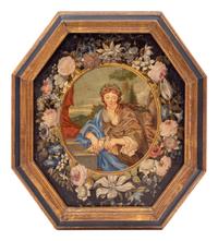 A Victorian Style Lithograph Diorama and Decoupage Picture